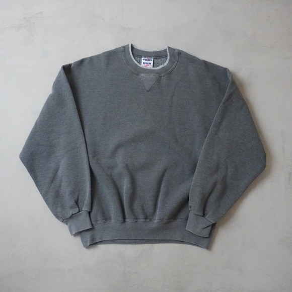 Jerzees Other - Vintage Jerzees High Cotton Sweatshirt Large Mens 90s Grey Blank V-Stitch USA